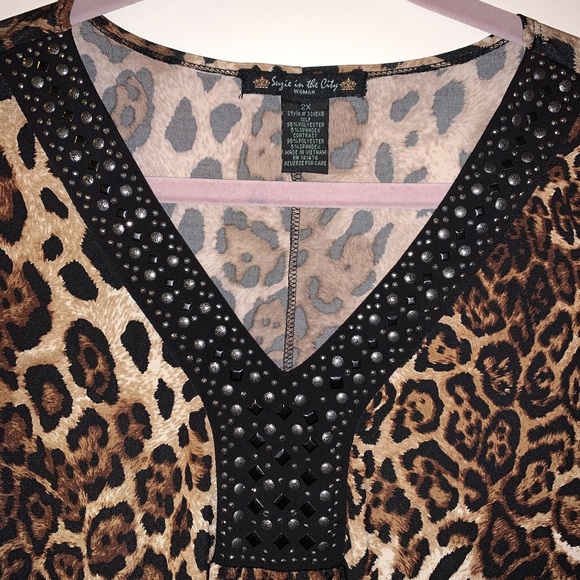 Embellished Suzie in the City Animal Print Tunic - Picture 3 of 4